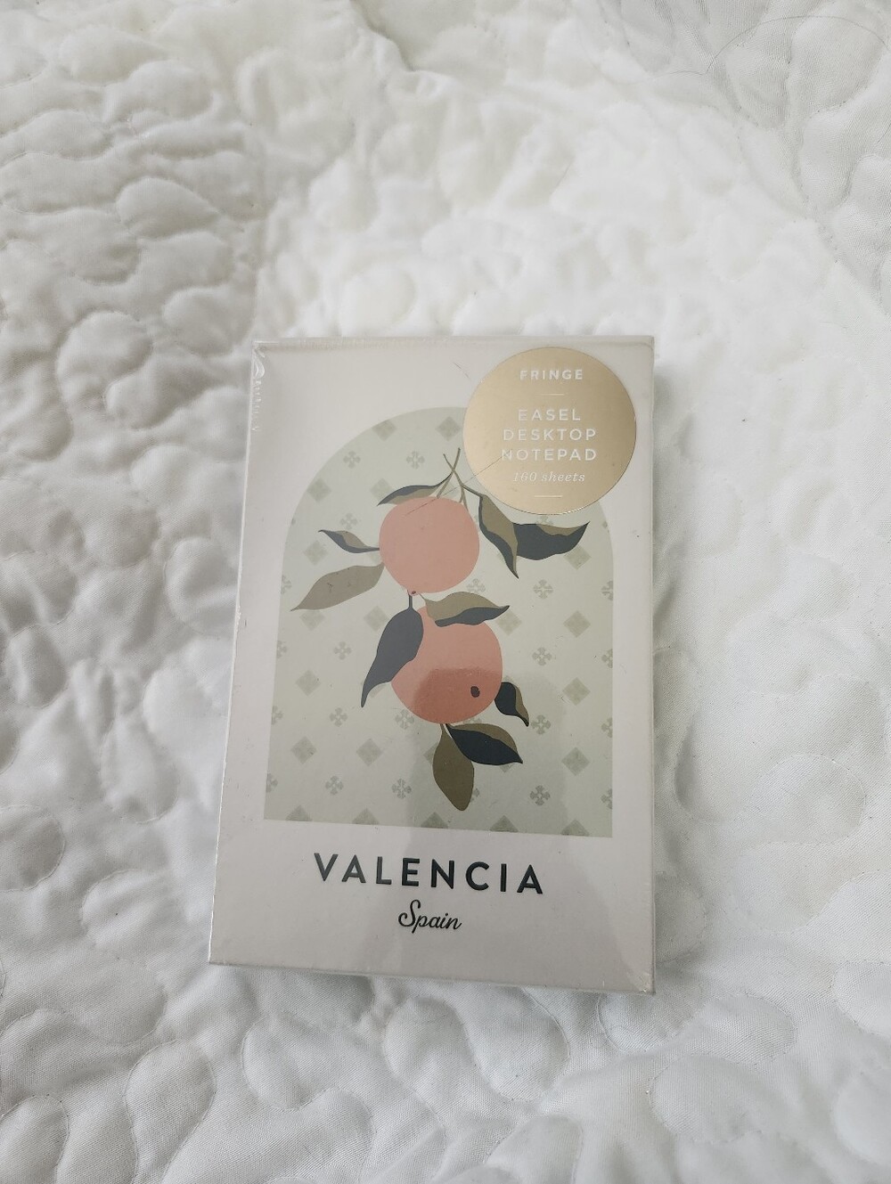 Fringe Studio Valencia Peach & Green Easel Desktop Notepad